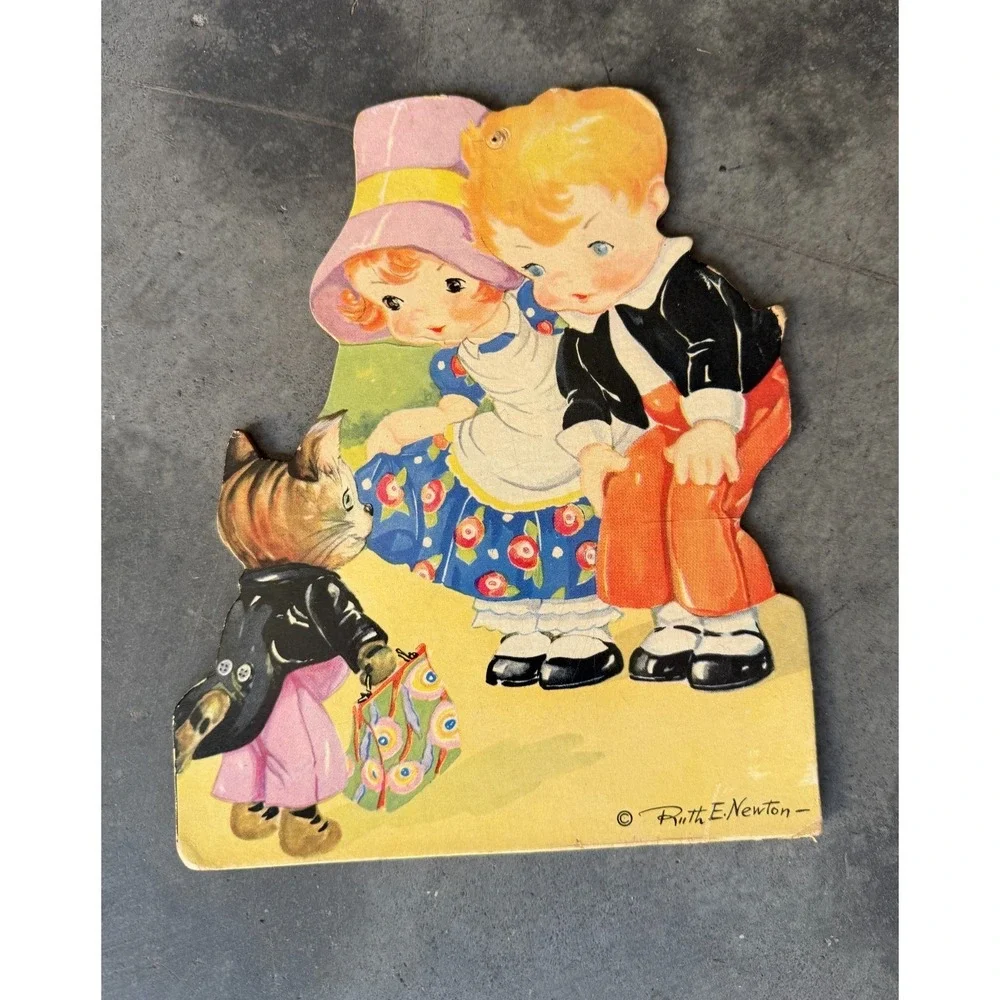 Lot of 3 Vintage Ruth E Newton Nursery Children's Wall Hanging Pressboard Decor‎